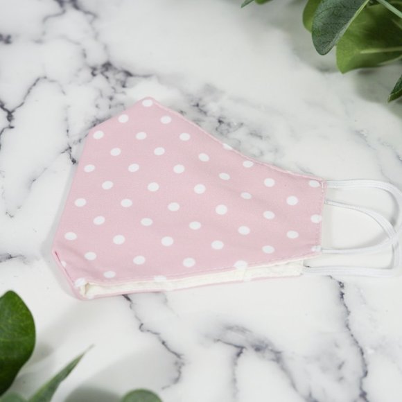 Polkadot 3 layers, WATER REPELLENT face mask - Picture 4 of 5